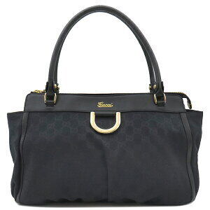 Gucci Abbey GG canvas handbag black tote bag